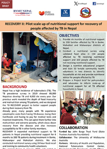 RECOVERY II: Pilot scale up of nutritional support for recovery of people affected by TB in Nepal