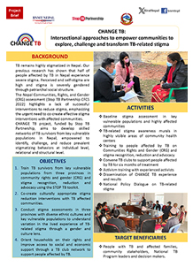 CHANGE TB: Intersectional approaches to empower communities to explore, challenge and transform TB-related stigma