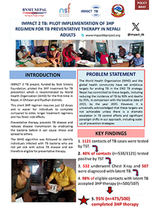 IMPACT 2 TB: PILOT IMPLEMENTATION OF 3HP REGIMEN FOR TB PREVENTATIVE THERAPY IN NEPALI ADULTS