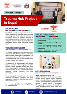 Trauma Hub Project  in Nepal